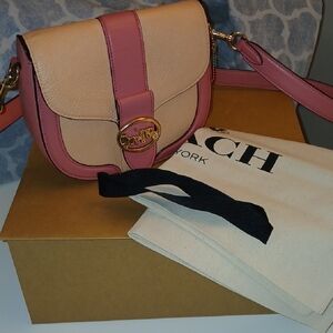 Coach georgie Saddle Bag Blush / Taffy